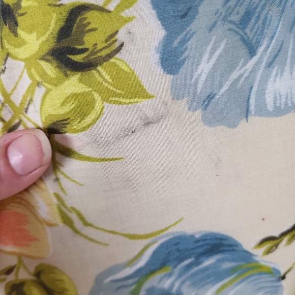 70's A-Line Floral Dress Hawaiian Square Neck Halter Cap Sleeves Full Circle - Picture 7 of 16